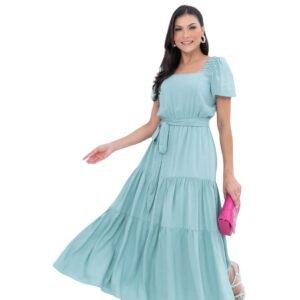 Vestidos Moda Feminina Evangélico Três Marias Laço Princesa